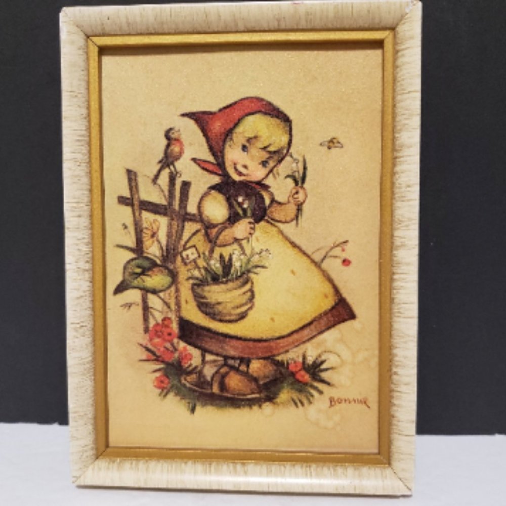 Bonnie Framed Picture Vintage 1970's